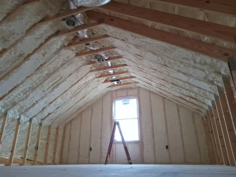 Spray foam roofing application for Crawl Space Insulation project in Atmore
